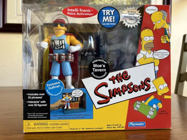 2002 The Simpsons Moe's Tavern Interactive Environment Bar Duffman Exclusive