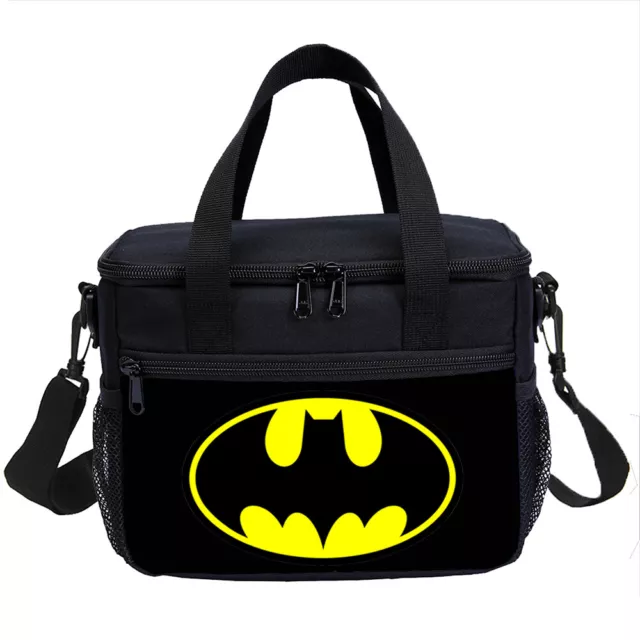 Batman Superhero Movie Kids School Backpack Insulated Lunch Bag Pen Bag Set Lot 3