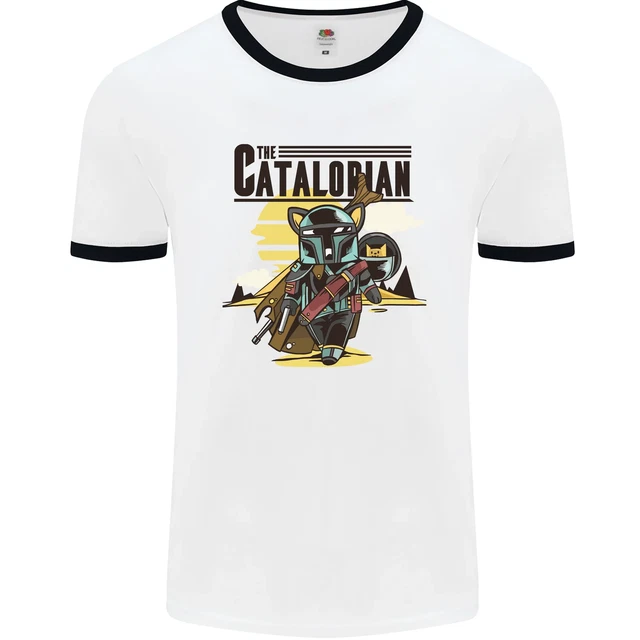 Catalorian Funny Cat Parody Mens Ringer T-Shirt
