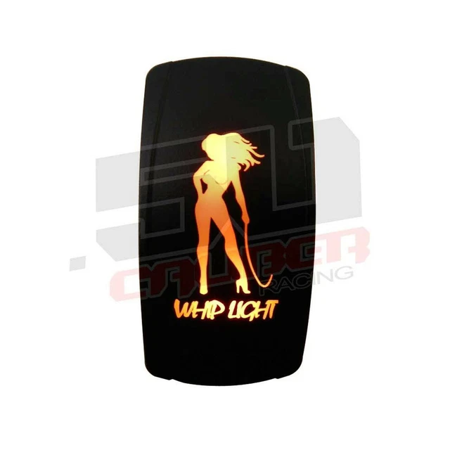 Orange "Whip Light" On/Off Rocker Switch Waterproof Sexy Truck Generator Radio