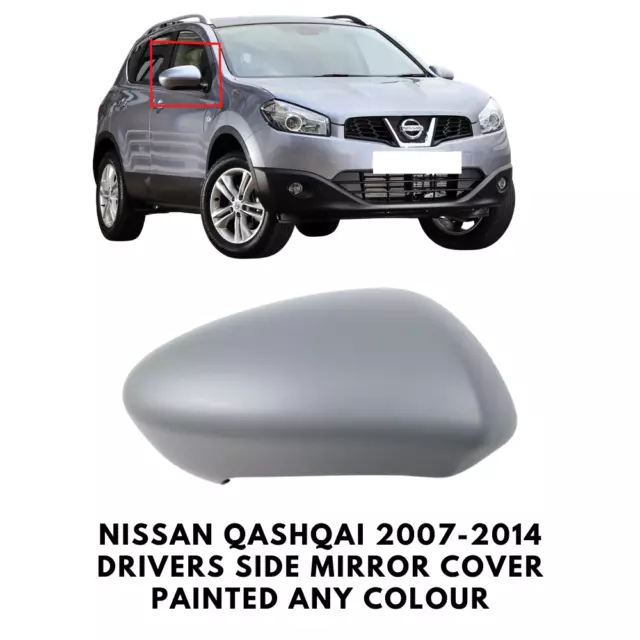 Rétroviseur Miroir Housse Peint pour Nissan Qashqai 2007-2014 Côté Droit