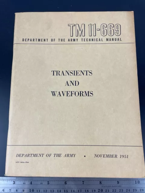 Army Department 1951 Manual Transients & Waveforms TM 11-669