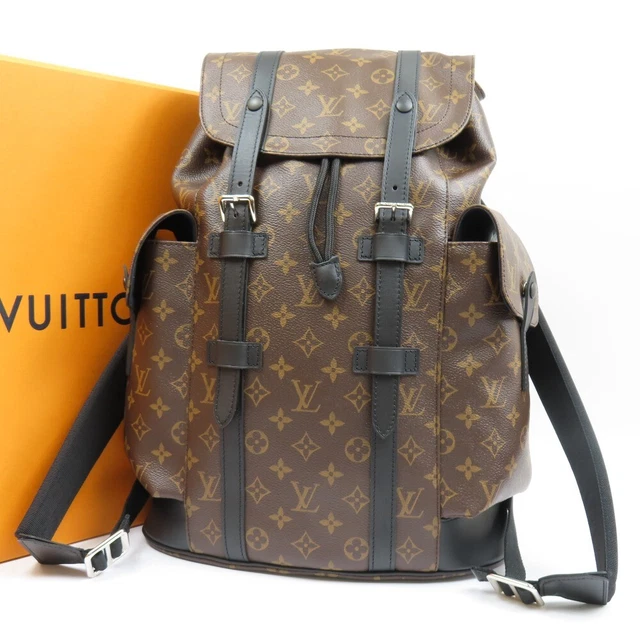 Louis Vuitton Christopher Pm Bag Backpack Monogram Macassar Ruck Sack Daypack Pv