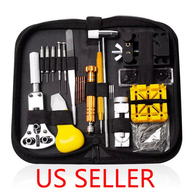148 pcs Pro Watch Case Opener Link Pin Remover Screwdriver Repair Tools Kit Set