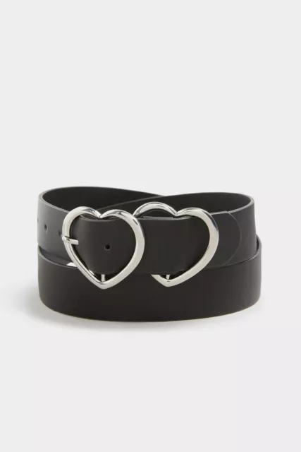 Yours Clothing Womens Plus Size  Double Heart Belt 2