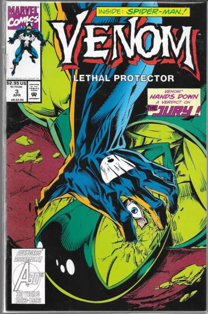 Venom Lethal Protector #3 (Vf) Spider-Man Marvel Comics $3.95 Flat Rate Shipping