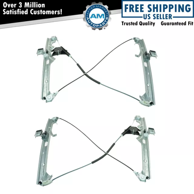 Power Window Regulators Front Left & Right Pair Set of 2 for Chevy GMC Cadillac