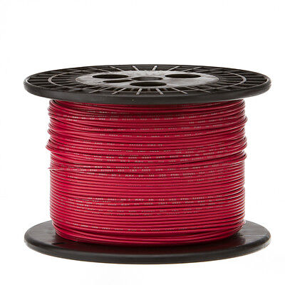 24 AWG Gauge Stranded Hook Up Wire Red 1000 ft 0.0201" UL1007 300 Volts