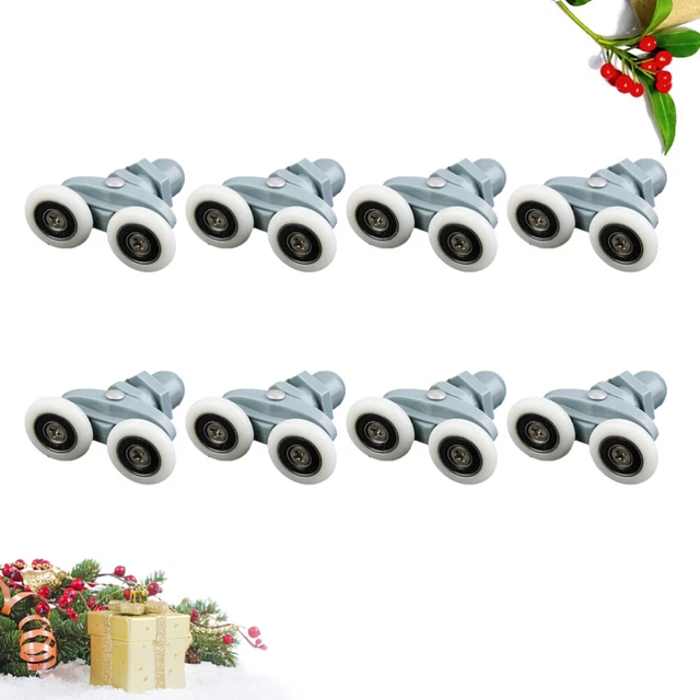 8PCS Porta Pulegge Ruote Porta Della doccia Corridori Doppia Porta Rulli