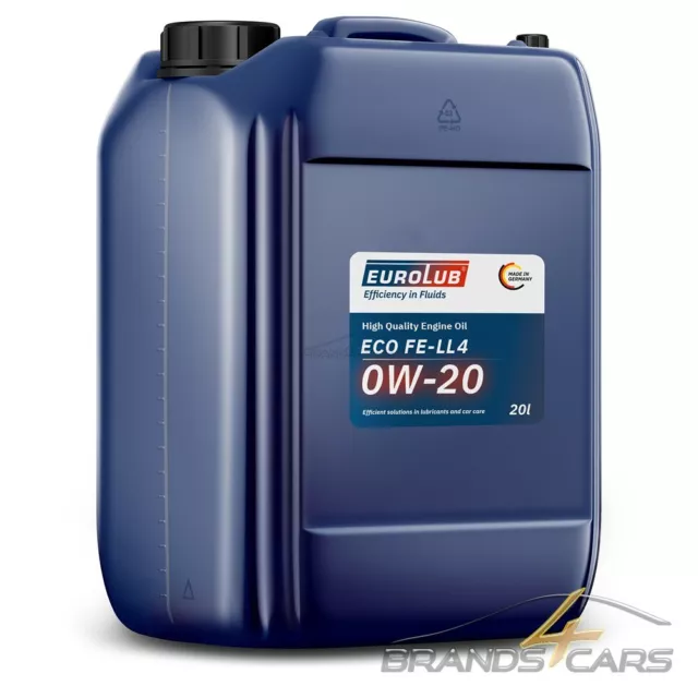 Eurolub 20 L Liter Eco Fe-Ll4 Sae 0W/20 Motor-Öl Motoren-Öl 51428994