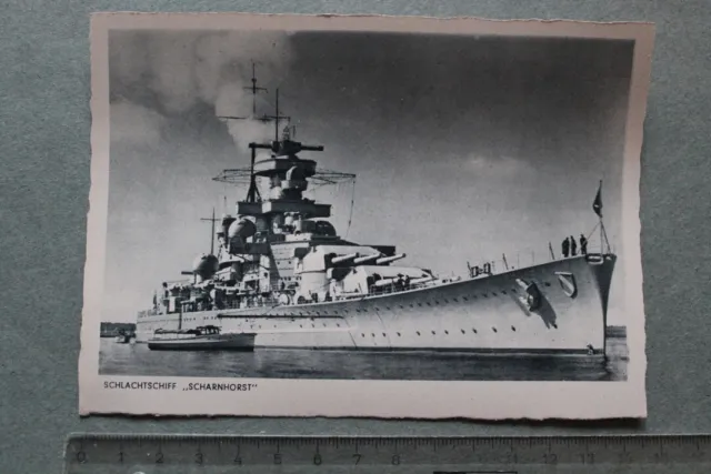 Postkarte Postcard WK2 Wehrmacht Schlachtschiff Scharnhorst Kriegsschiff Schiff