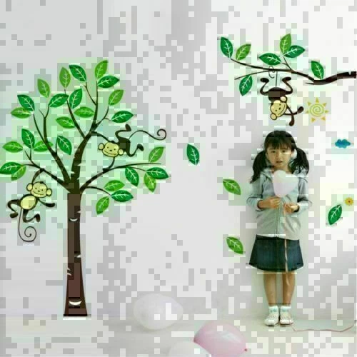 Monkey Cute Tree Removable Vinyl Decal Wall Stickers Kids Room Home Decor hot