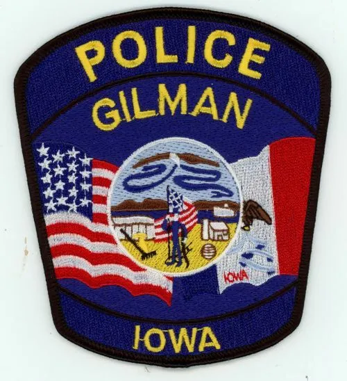 Gilman Police Iowa Ia Colorful Patch Sheriff