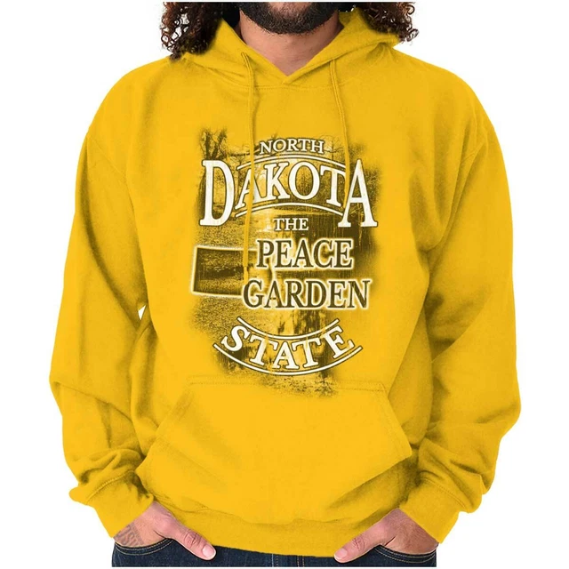 NORTH DAKOTA PEACE Garden State Map Tourist Adult Long Sleeve Hoodie