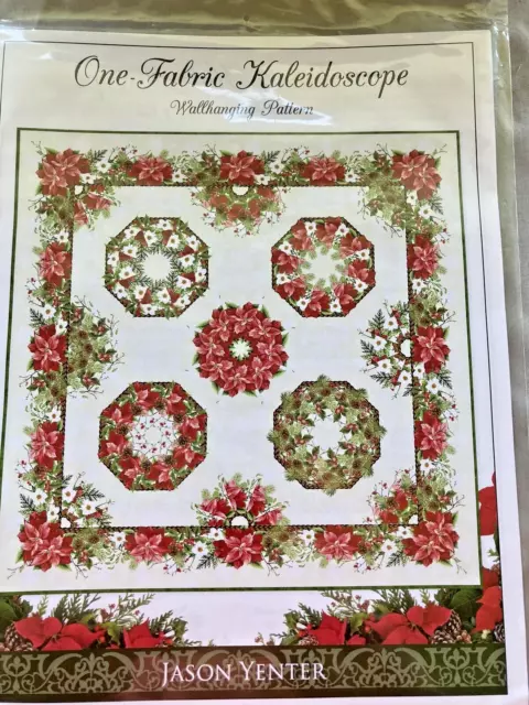 Quilt Pattern Kaleidoscope 1 Fabric Boarder Cottage 62x62 Wall Hanging