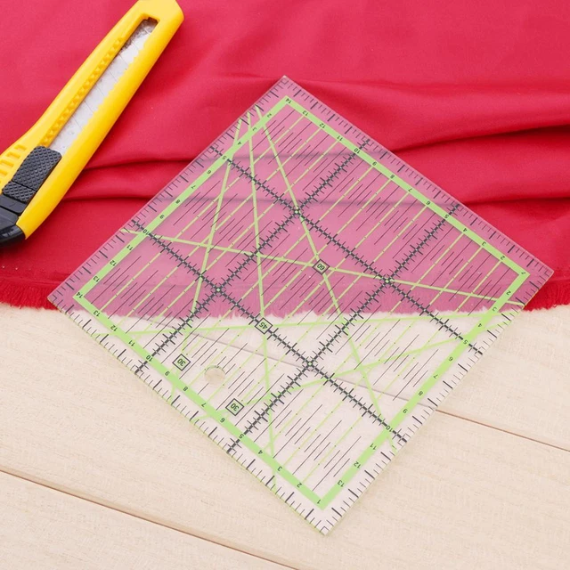 ACRYLIC CLEAR RULER 15x15cm DIY Acrylic Ruler with Grid Lines for ...