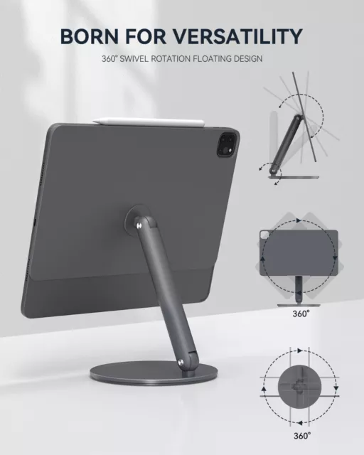 For iPad Pro 11/Air 4 5/Pro 12.9 Magnetic Stand Mount Dock 360°Rotation Holder