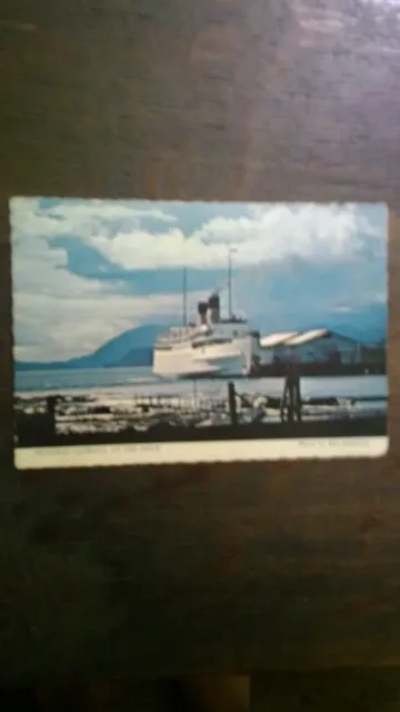 Alaska State Ferries Post Card Rare Princess Patricia @ Dock Alaska