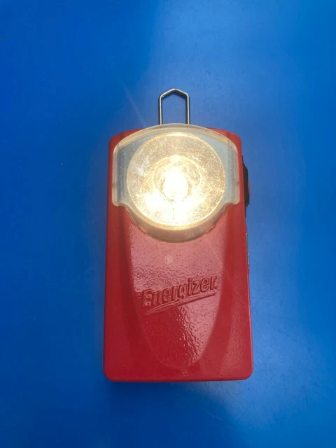 LAMPE DE POCHE ELECTRIQUE ENERGIZER BLEUE 1960 +PILE+AMPOULE FONCTIONNE+HISTOIRE
