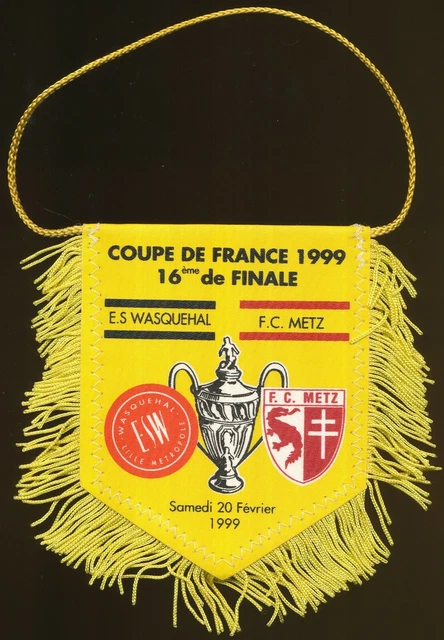 Fanion ES Wasquehal Vs En Avant Guingamp – Coupe De France 1997 – 16e Finale