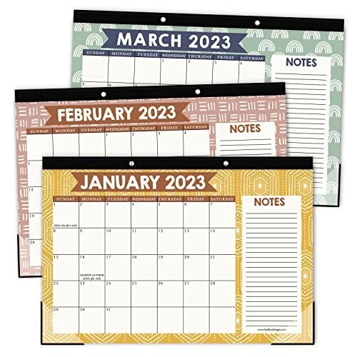 BOHO LARGE DESK Calendar 20252025 Calendar Desk Pad 18 Month
