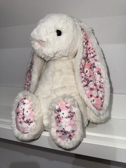 Transparent Pink Rabbit JELLYCAT BASHFUL BUNNY Blossom Cherry Plush Soft Toy Small White Pink ...