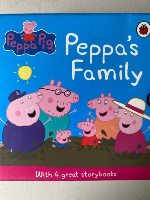 Pepper Pig 4 Book box set Peppa's Family children kids books collection gift set