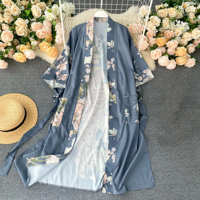 Kimono Dentelle Floral Long - Blanc - Taille Unique - Neuf Avec étiquettes