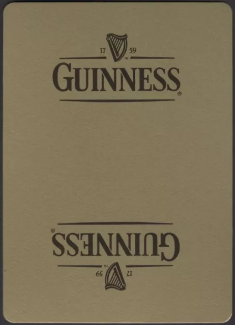 Playing Cards Single Card Old Wide * GUINNESS * Brewery BEER Advertising Art