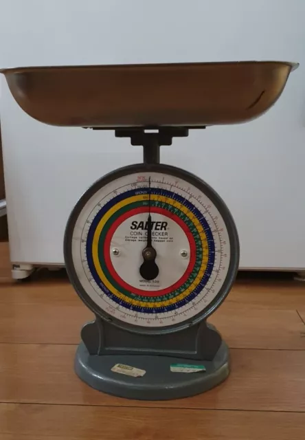 Vintage Scale Salter Coin Checker Scale For Silver And Bronze Coins, Model 53B