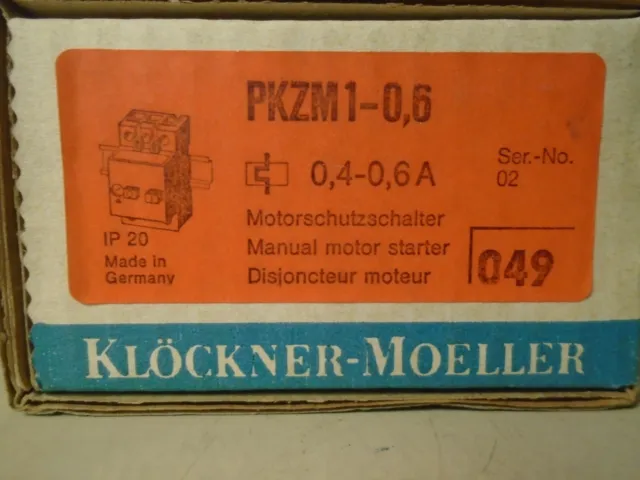 Klockner Moeller Pkzm1-0,6