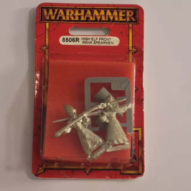 Warhammer Fantasy High Elf Front Rank Spearmen Elves Metal New 8506R Spear OOP