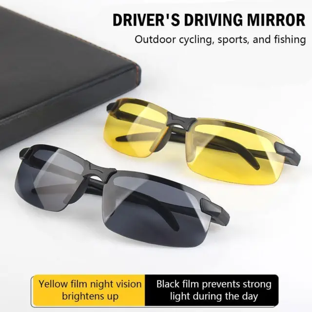 NEU photochrome Sonnenbrille Herren Autofahren Übergangsbrille G2L8