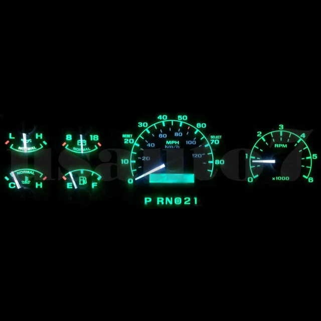 DASH CLUSTER GAUGE GREEN LED LIGHT BULB KIT Fit 9296 Ford F150 F250