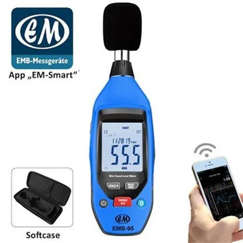 Schallpegelmesser EMB-95 | Schallpegel Messgerät mit Bluetooth