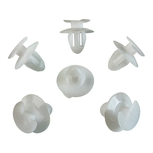 Lot De 10 Rivets De Fixation Pour Panneau De Garniture Renault - Références 7703077153 Et 7703077356 - Nylon Noir