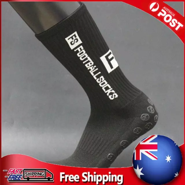 2 Pairs Football Grip Socks Anti Slip Non-Slip Grip Basketball Socks for Men