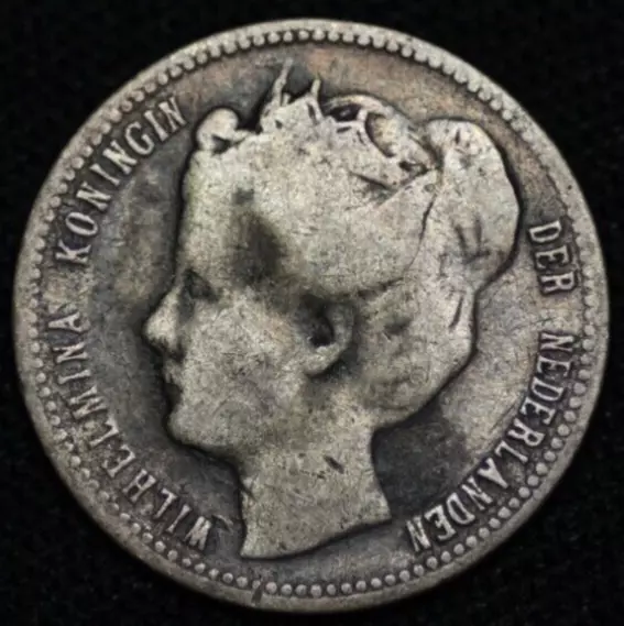 CURACAO ~ 1900 ~ 1/4 Gulden ~ 64% ~ Quality World Coin ☘️ SILVER -#430 ☘️