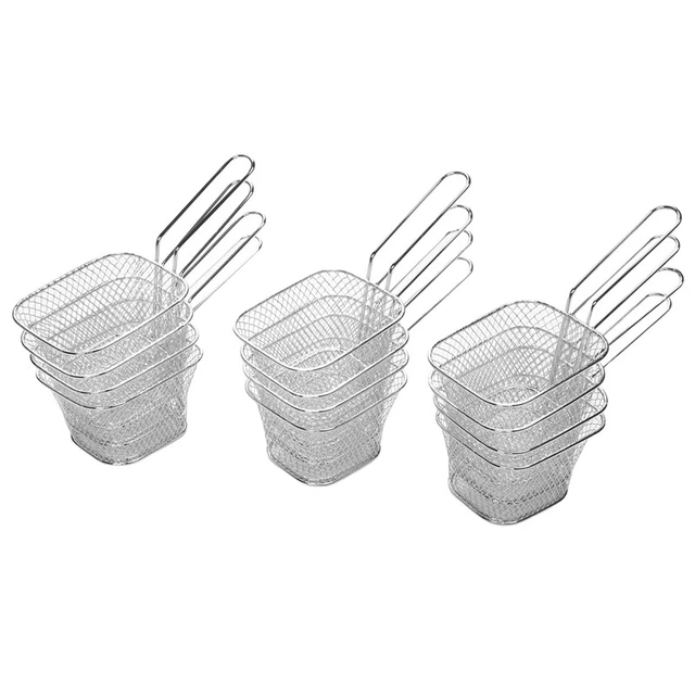 Fry Basket French Fry Holder Chip Basket Food Baskets for Serving Reusable  P2Y1