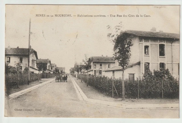 54 PENNES CPA mines de la Mourière workers' homes old postcard