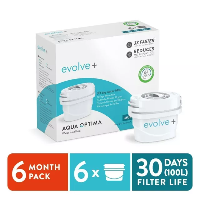 Aqua Optima Evolve confezione 2 anni, 12 filtri per acqua x 60 giorni –