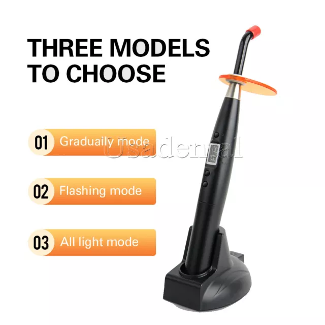 Estilo Woodpecker Inalámbrico LED Luz de Curado Lampara Curling Light Lamp negro
