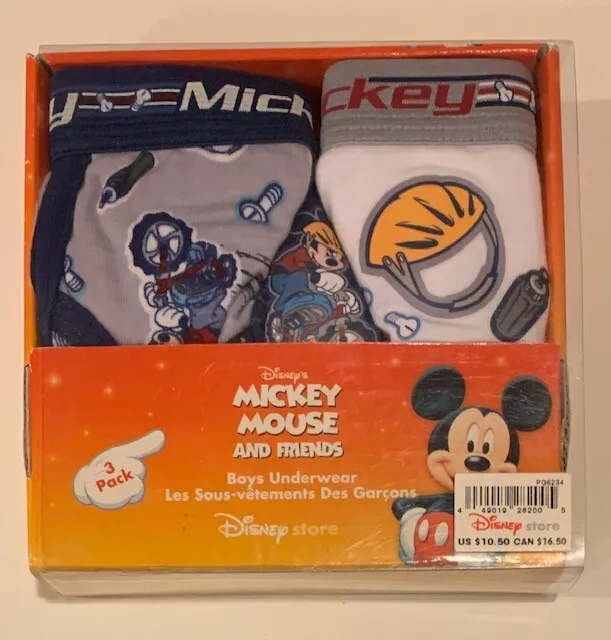 MICKEY MOUSE BRIEFS Underwear Disney Boys' 5-Pack Sizes 4, 6, 8