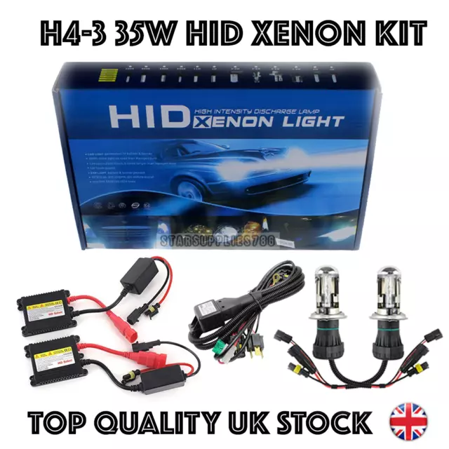 NEW H4-3 35W Bi Xenon Hid Conversion Slim Kit H4-3 Hi/Low Ford Vw Honda  £12.99 - PicClick UK