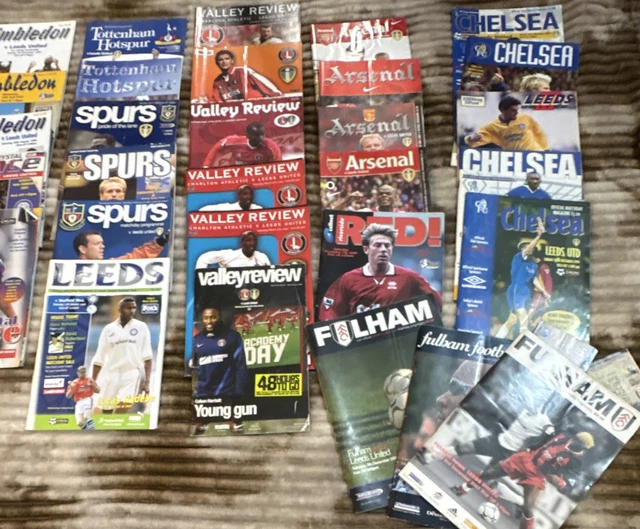 LEEDS UNITED V Spurs Charlton Arsenal Chelsea Programme Lot 2000’s ...