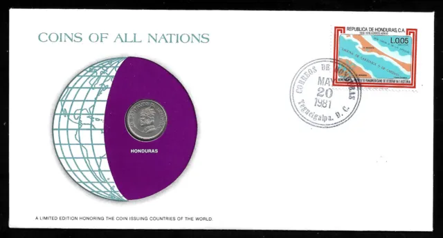 1981 Honduras Coins Of All Nations The Franklin Mint Uncirculated Coin