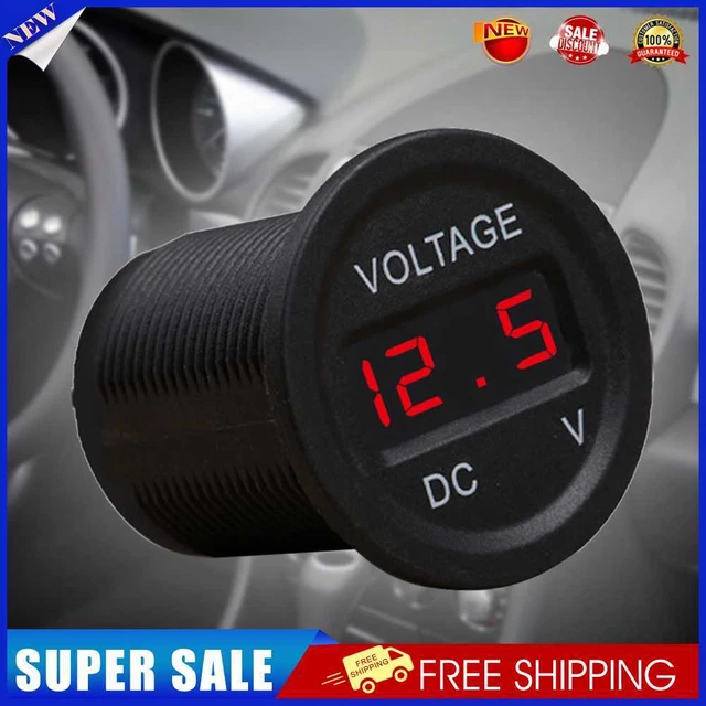 DC 12V 24V Digital Voltmeter LED Display Waterproof for Car Motorcycle Truck