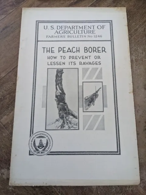 U S Dept of AG Bulletin # 1246 The Peach Border 1943
