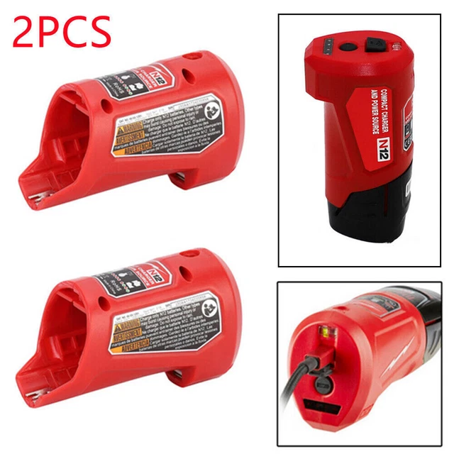 2X Charger USB DC 12V Adapter For Milwaukee M12 Heated Jacket Battery 48-59-1201