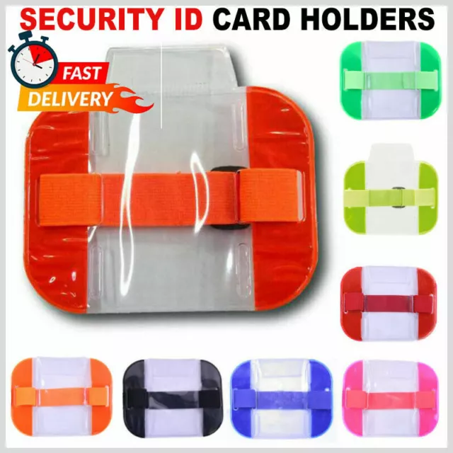 High Visibility Plastic Security SIA Arm Band Bouncer Door man ID Badge Holde